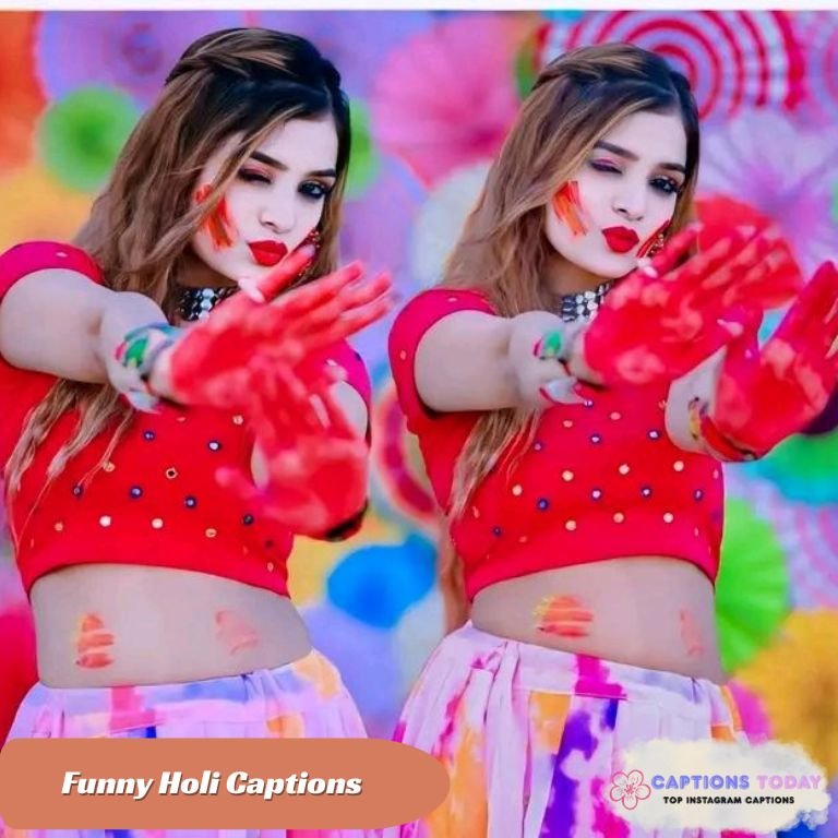 funny holi captions
