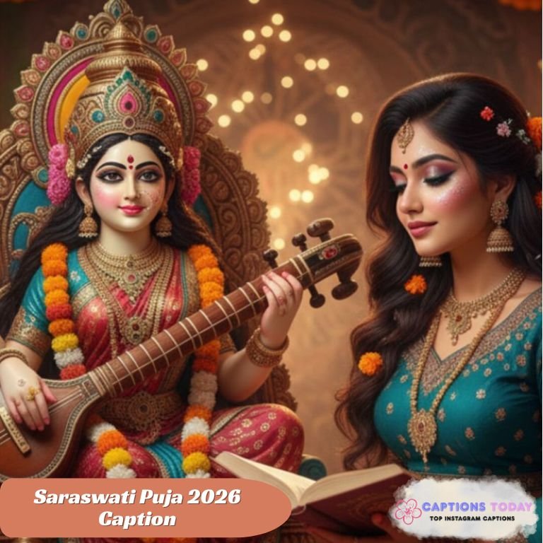 Saraswati Puja 2026 Caption