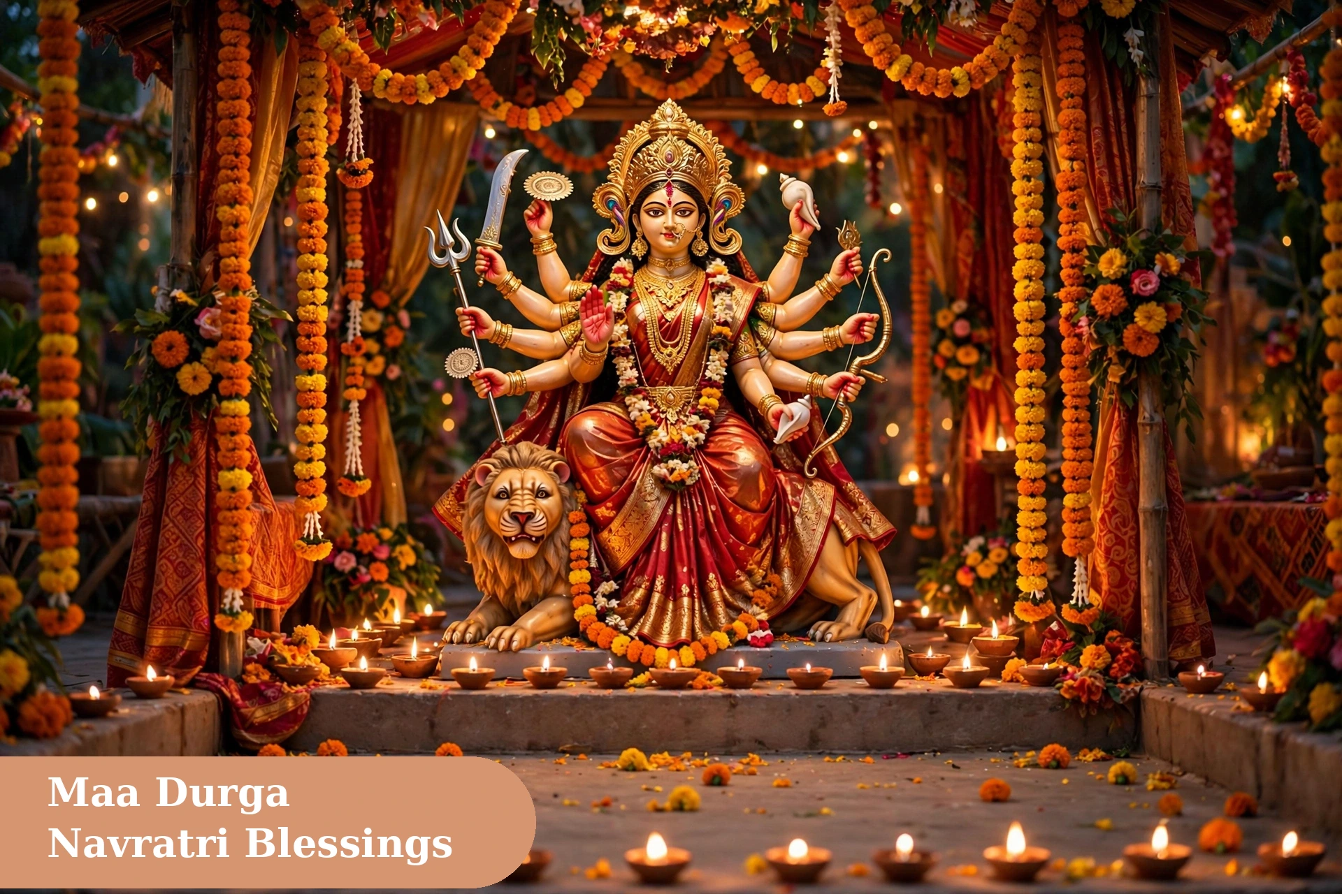 Dandiya raas navratri captions for instagram with a couple playing dandiya under festive lights