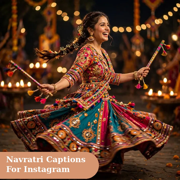 180+ Navratri Captions For Instagram Full Of Festive Joy