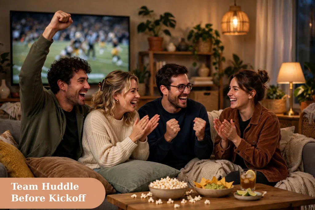 Football captions for instagram with friends watching a football match together