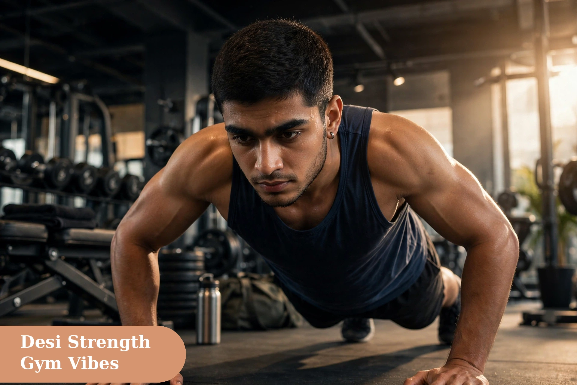 Gym captions for instagram desi man doing pushups in an outdoor akhada style gym
