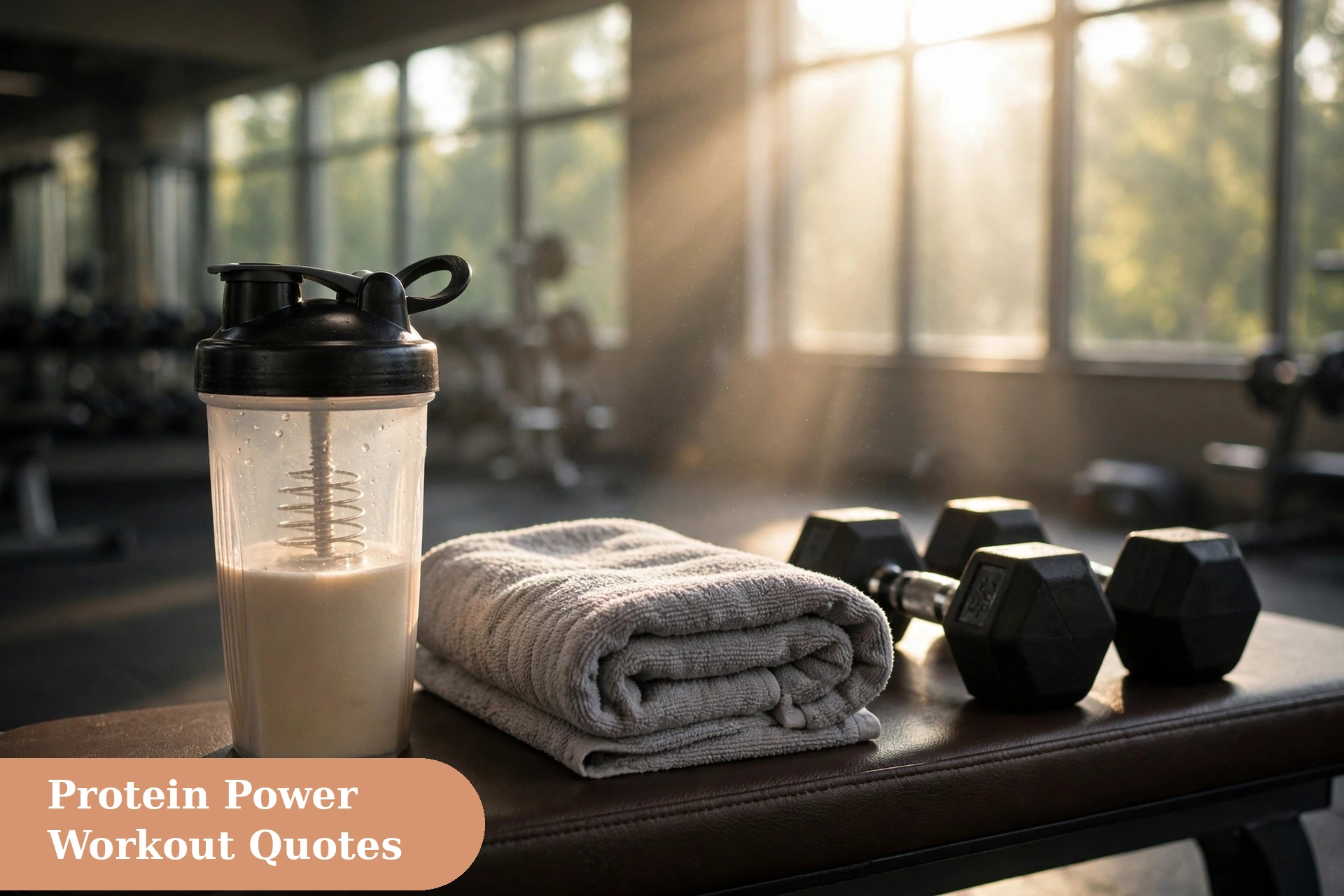 Gym captions for instagram protein shaker bottle after an intense workout session