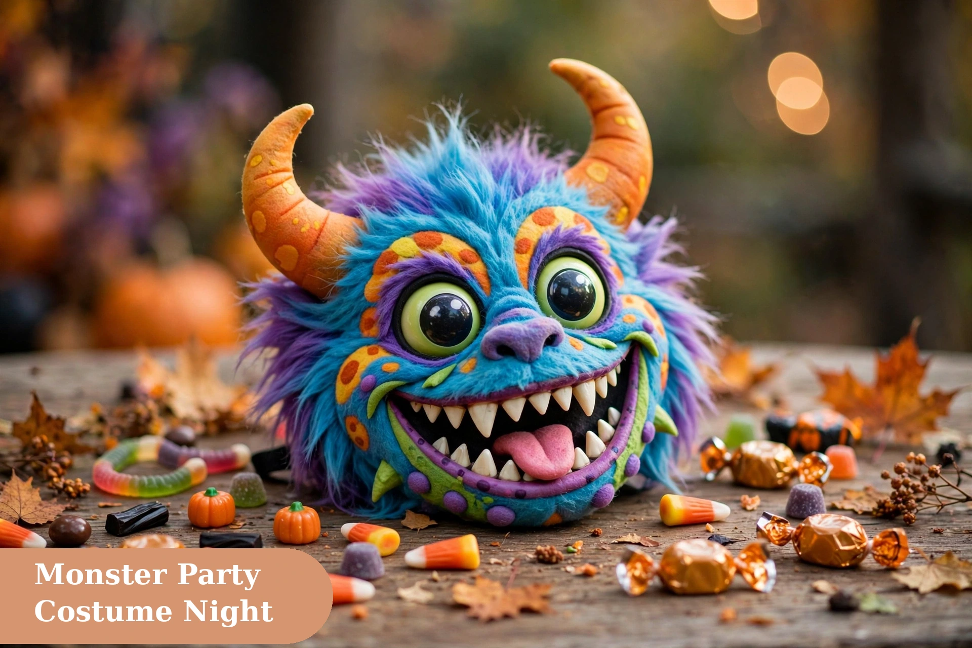Monster captions for instagram with friends in monster costumes dancing at night