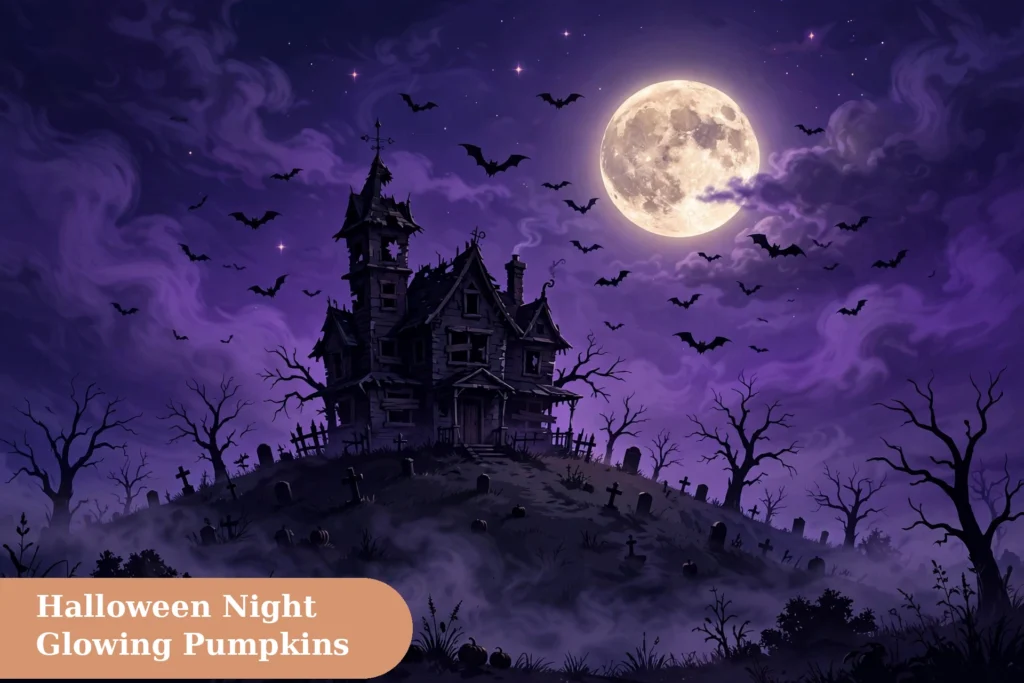 Nightmare captions for instagram with a dreamy nightmare scene and floating ghost figures