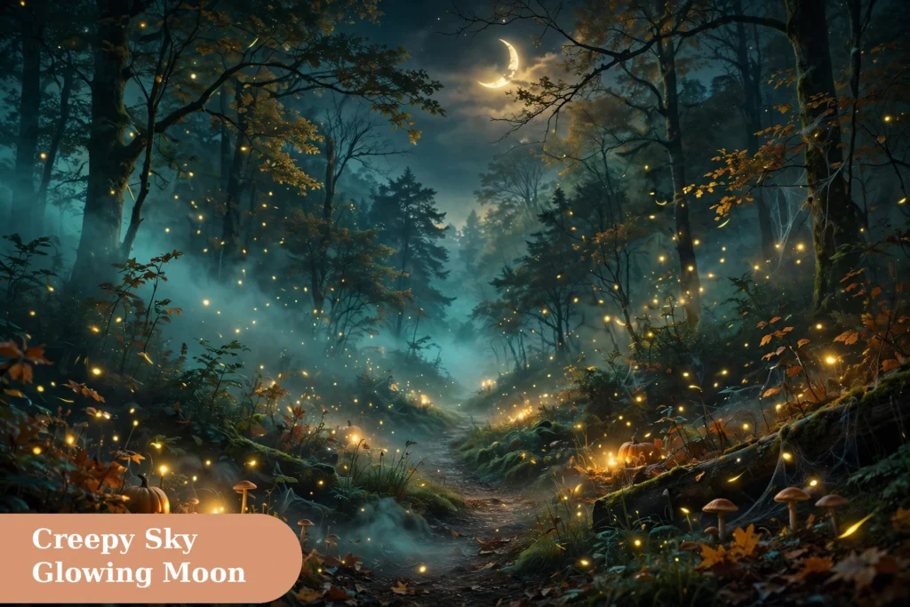 Nightmare captions for instagram with a creepy midnight sky and a full glowing moon