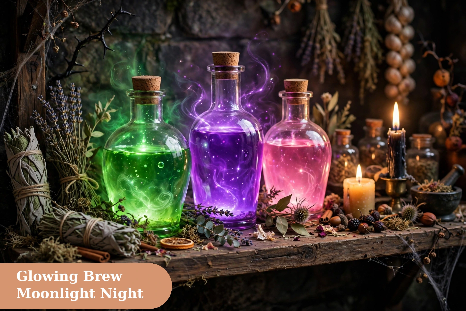 potion-body1-branded Potion captions for instagram with a witch stirring a bubbling cauldron under moonlight