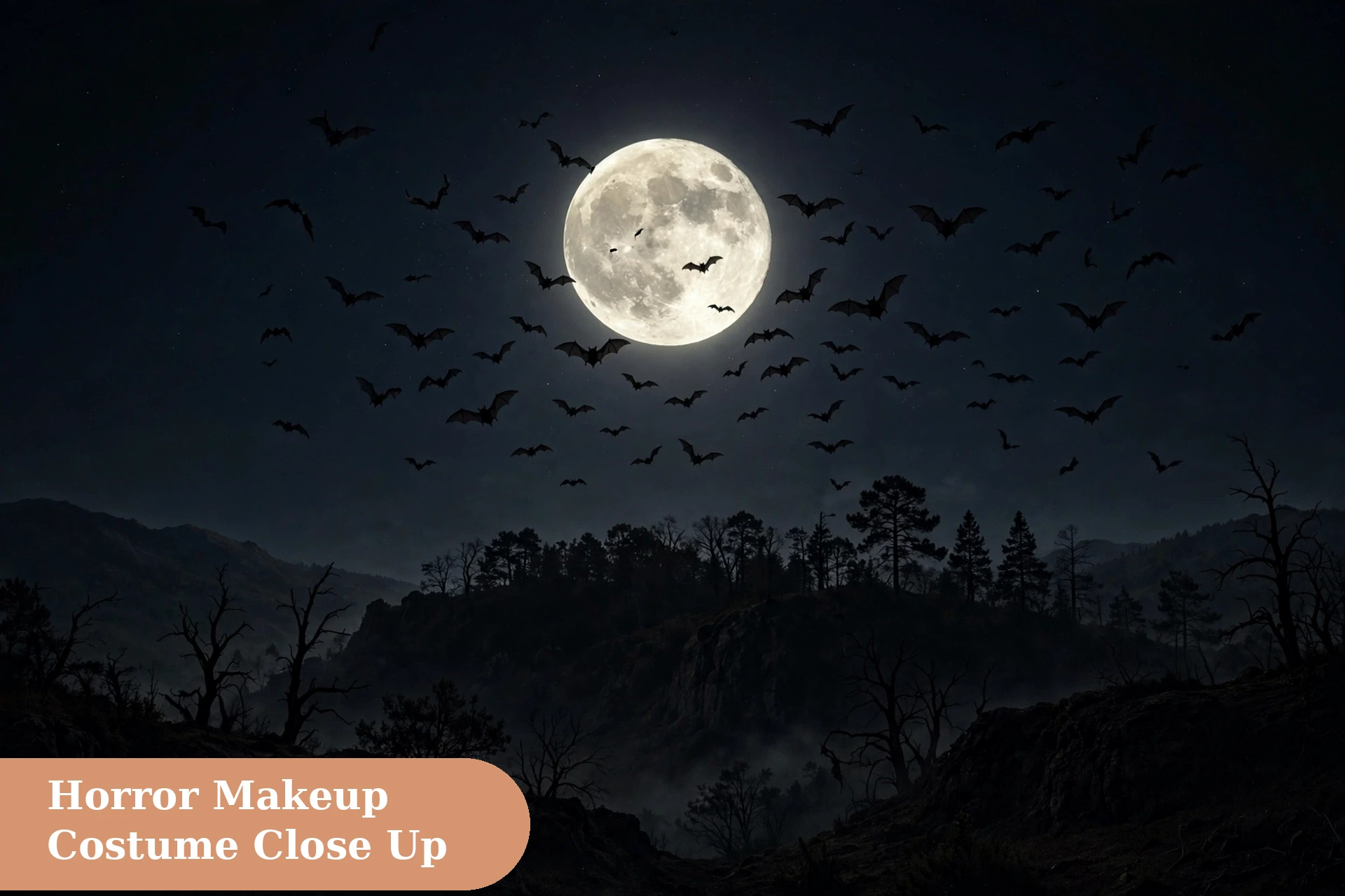 Scary captions for instagram with horror makeup and costume close up