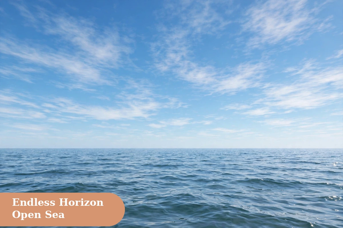 Sky captions for instagram with endless horizon where sky meets the open sea