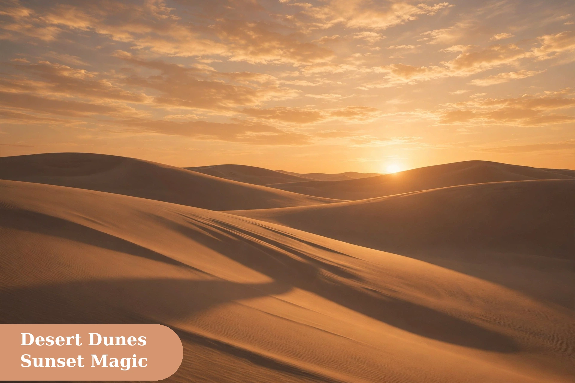 Sunset captions for instagram desert dunes sunset glowing in warm golden evening light
